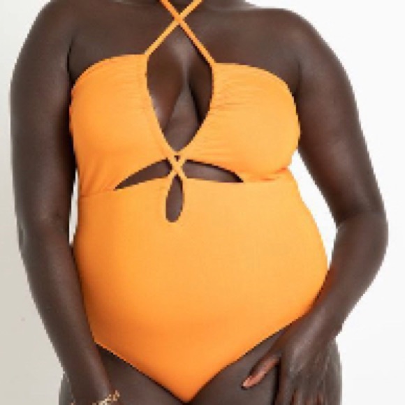 Bright Orange Body suit - Picture 2 of 2